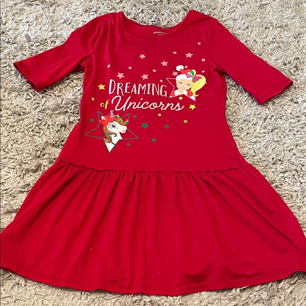 Nickelodeon JoJo Siwa “Dreaming of Unicorns” Red Dress, Size M (7-8)
